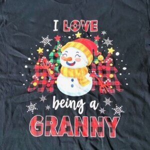"I Love Being A Granny" NOS Holiday Adult XL Black T-Shirt